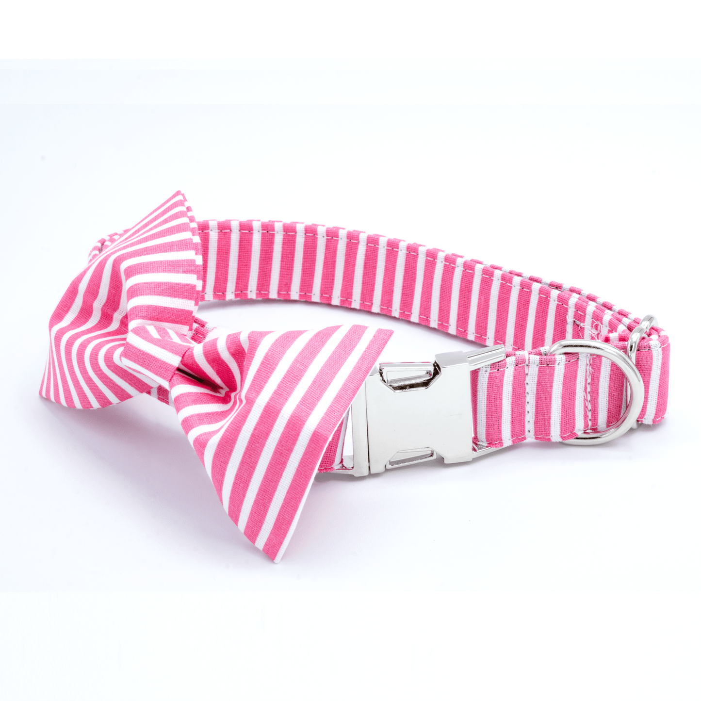 Pink Striped Collar - Craft Designs By Kenz - Collar & Bowtie - Collar Set