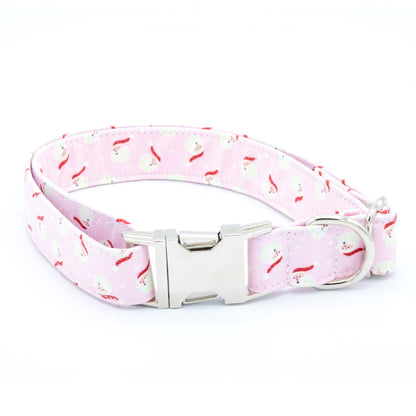 Santa Dog Collar Pink - Craft Designs By Kenz - XS - Collar Set