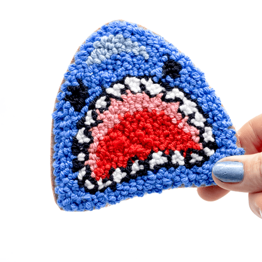 Shark Coaster - Craft Designs By Kenz - Mug Rug