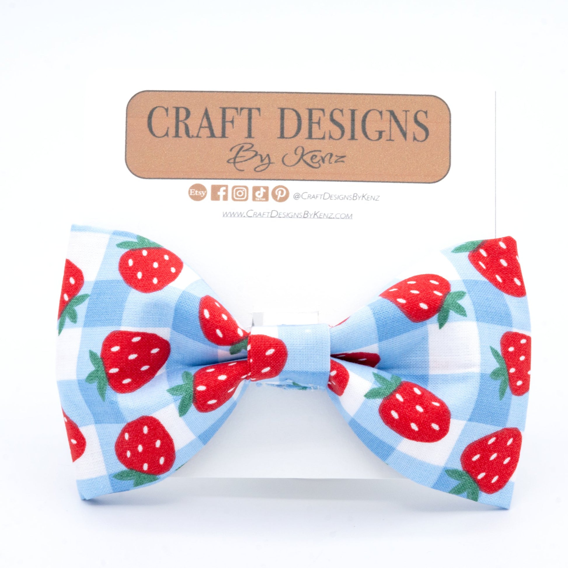 Strawberry Dog Collar - Craft Designs By Kenz - XS - Collar Set
