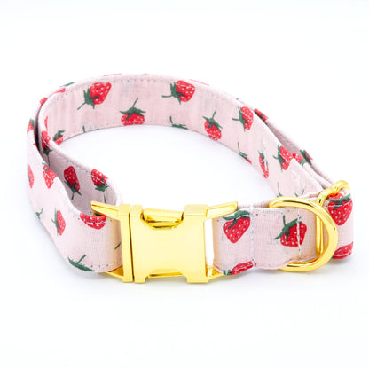 Strawberry Pink Dog Collar - Craft Designs By Kenz - Collar - Personalized Pet Collar