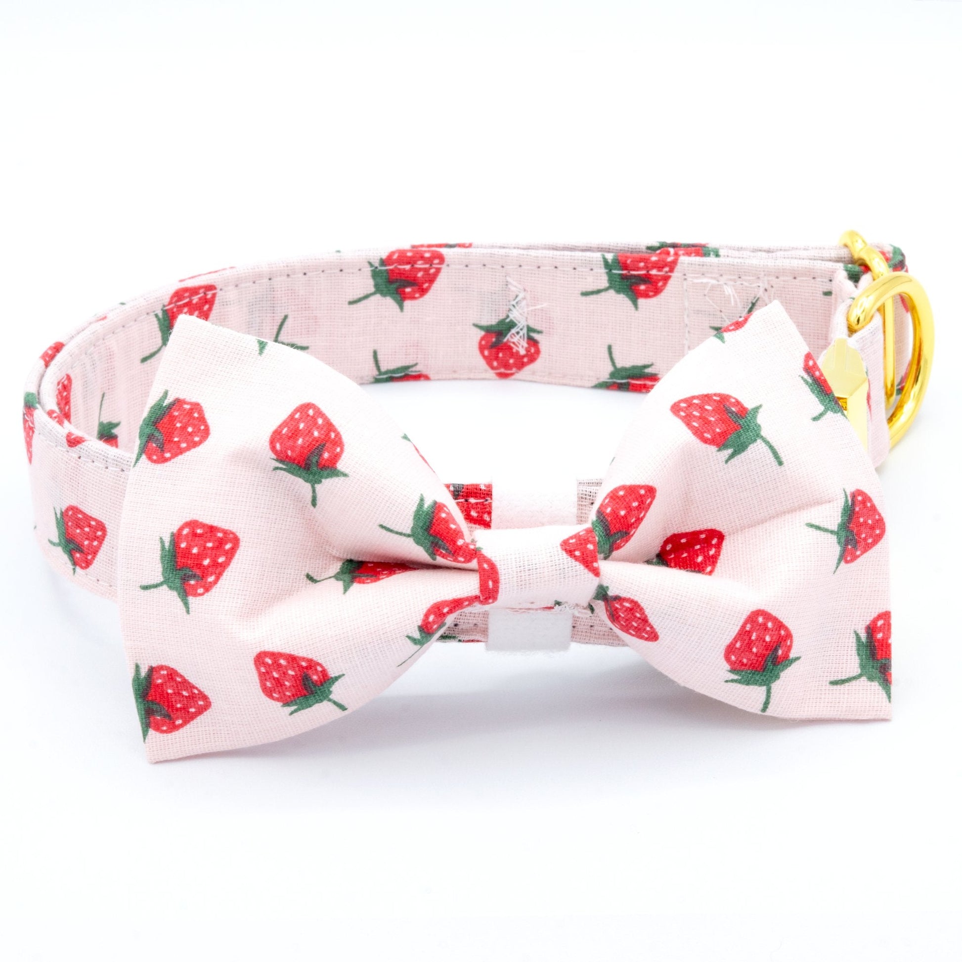 Strawberry Pink Dog Collar - Craft Designs By Kenz - Collar - Personalized Pet Collar