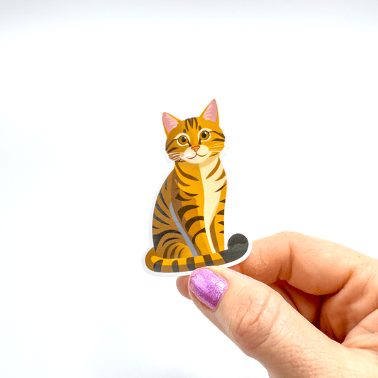 Tabby Cat Sticker - Craft Designs By Kenz - Sticker