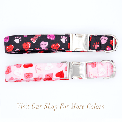 Valentines Day Hearts - Craft Designs By Kenz - XS - Personalized Pet Collar