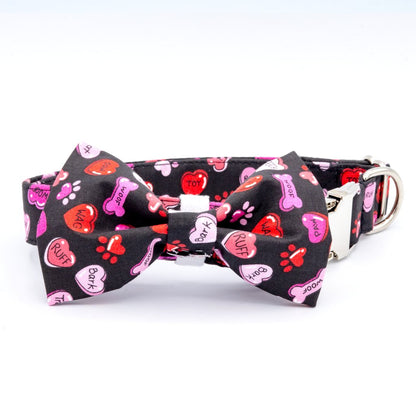 Valentines Day Paws - Craft Designs By Kenz - XS - Personalized Pet Collar