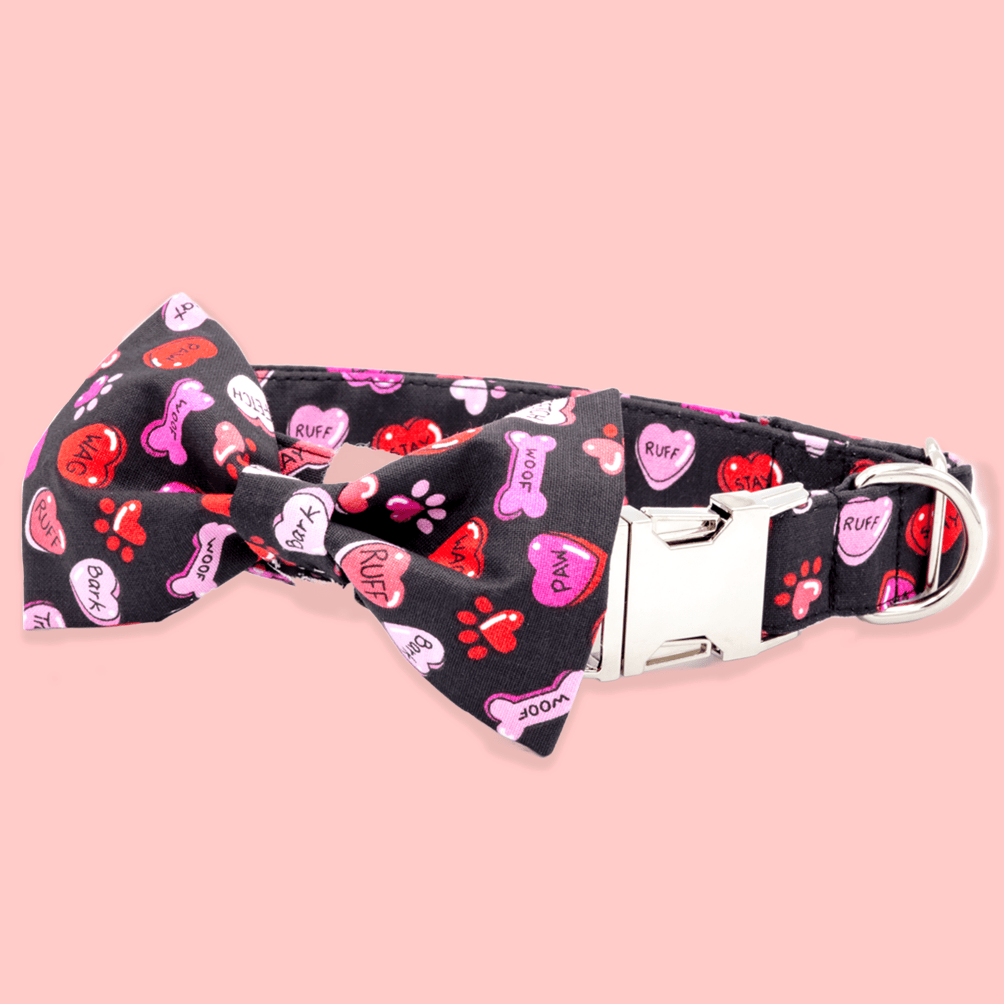 Valentines Day Paws - Craft Designs By Kenz - XS - Personalized Pet Collar
