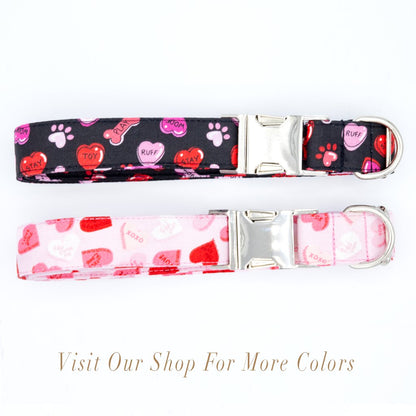 Valentines Day Paws - Craft Designs By Kenz - XS - Personalized Pet Collar