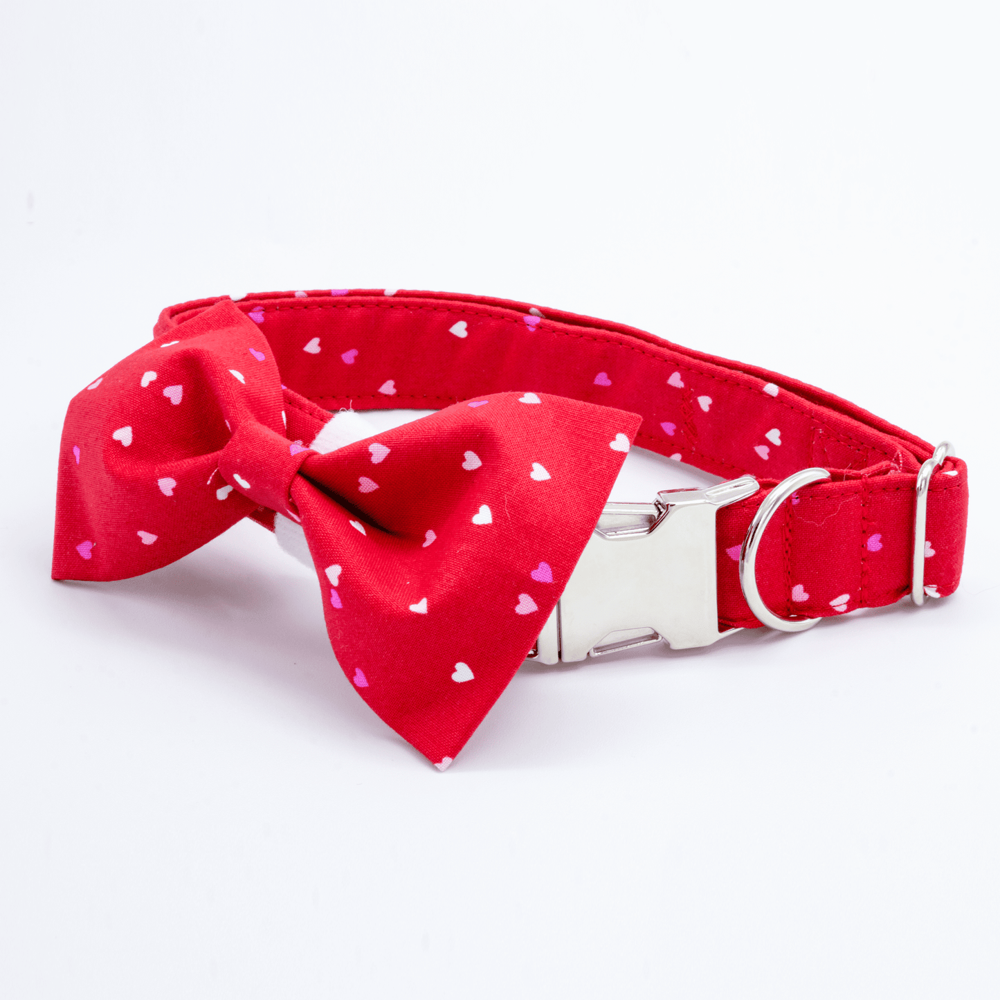 Valentines Day Tiny Hearts - Craft Designs By Kenz - Collar and Bowtie - Personalized Pet Collar