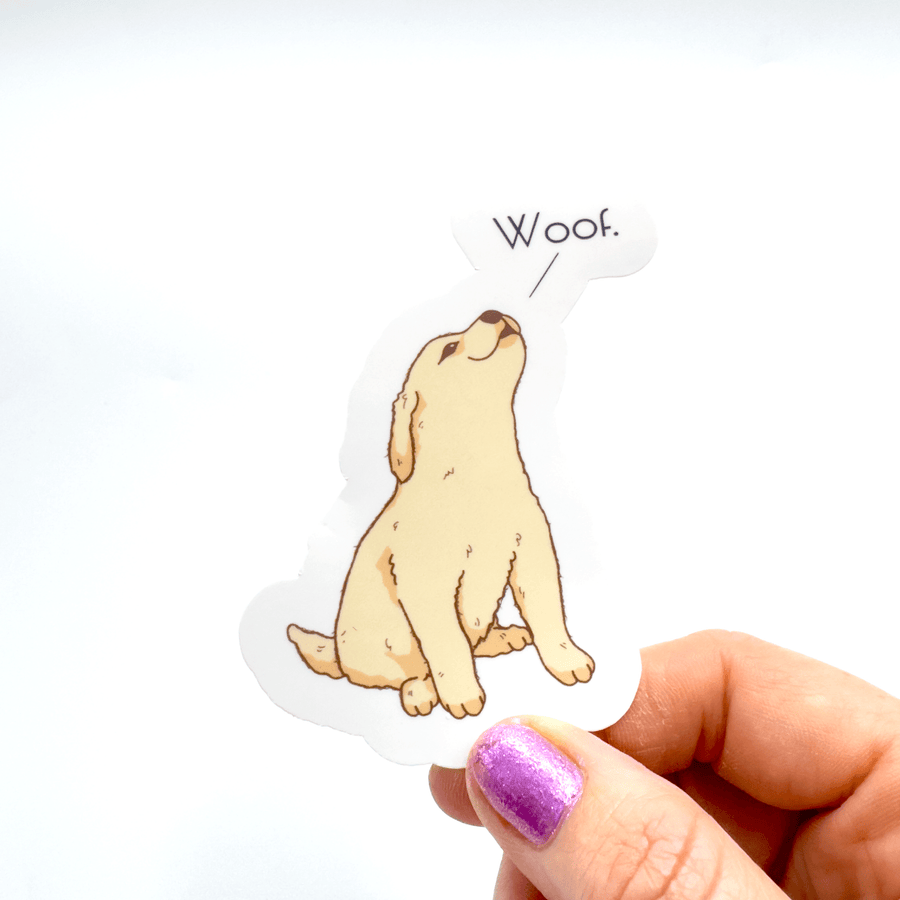 Woof Sticker